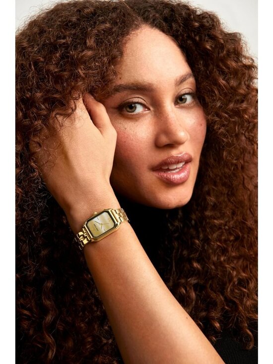 Anne Klein Women\'s All Gold Analog Quartz Roman Numeral Octagonal Bracelet Watch main image 7